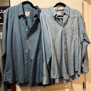 Bundle of 2 Brooks Brothers Sport Shirt size XL BLUE DENIM COLOR
